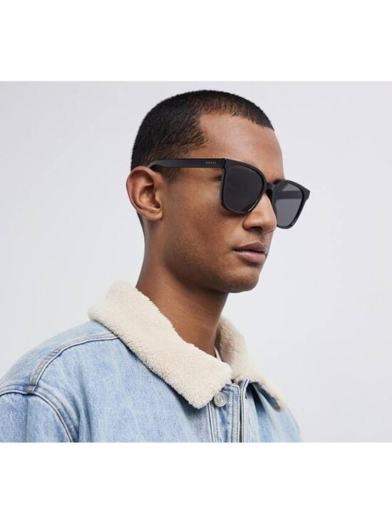 Gucci GG1346SK 001 Sunglasses Black Square Frame, Smoke Lenses main image 10